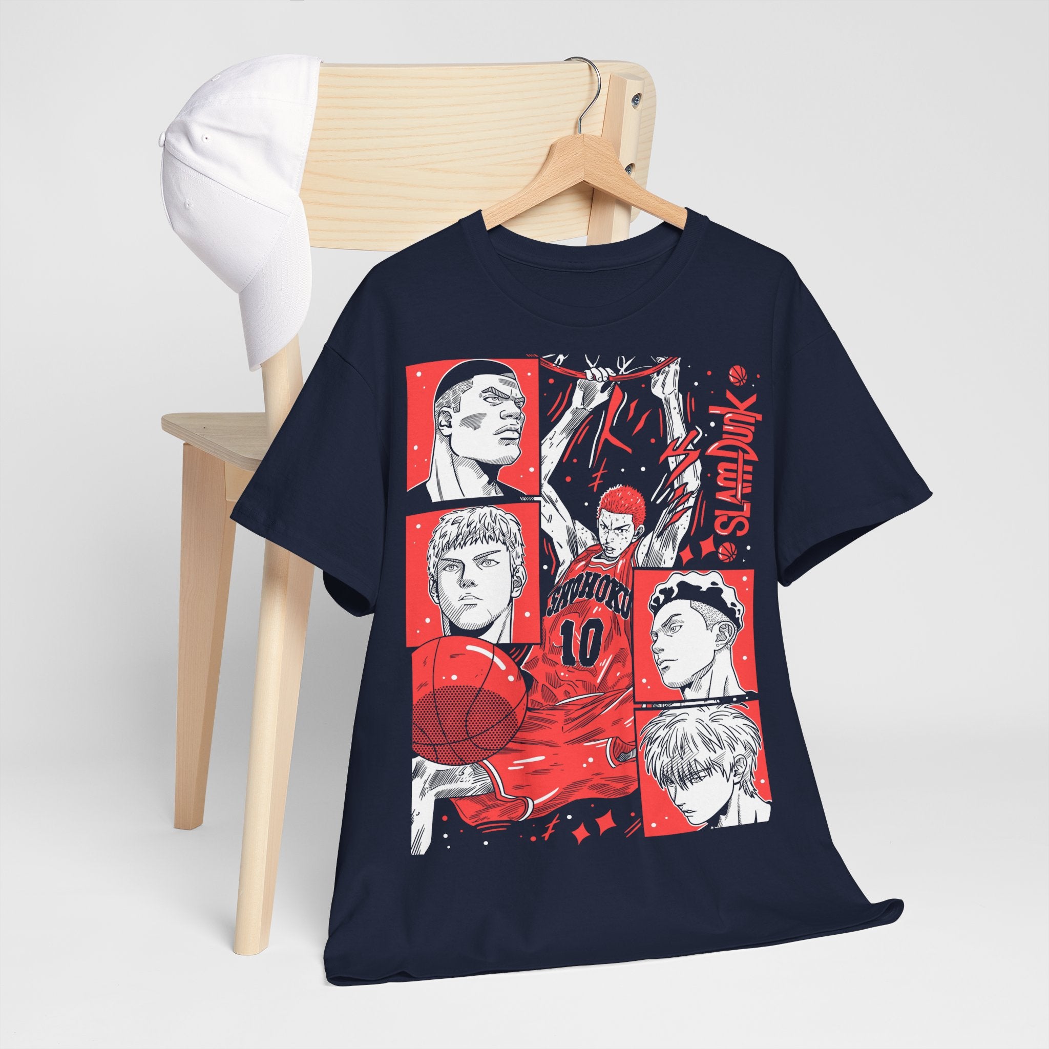 Unisex slamdunk tshirt, slamdunk anime, hanamichi sakuragi Shirt, shohoku shirt, slam dunk manga, japanese anime shirt, Kaede Rukawa shirt