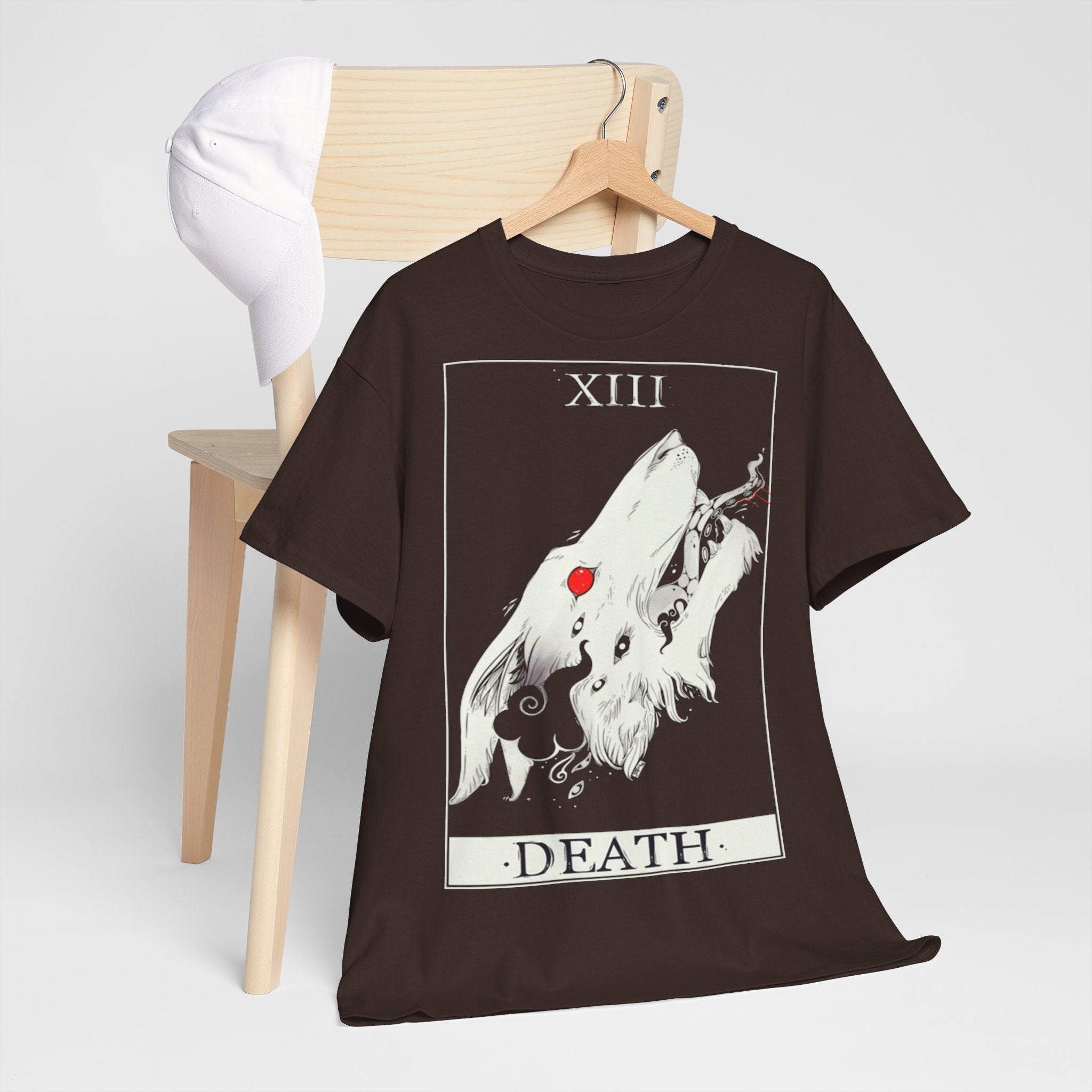 Death Tarot Card Wolf Art T-shirt Funny Shirt