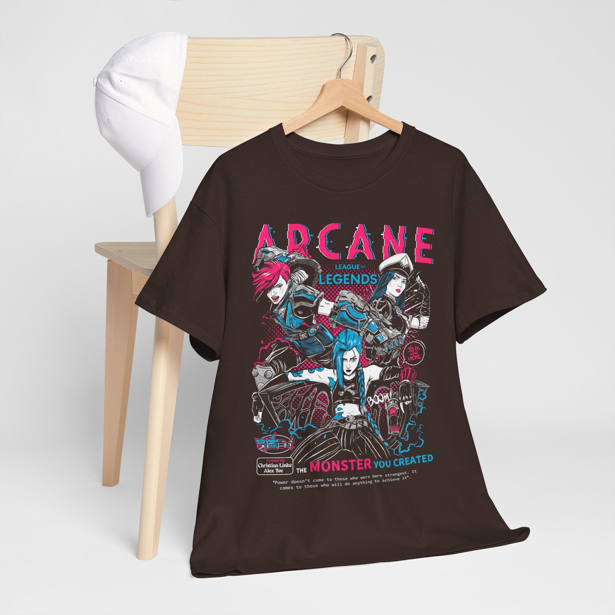 Jinx Arcane T-Shirt Japanese Anime Cartoon Jinx Arcane Graphic T-Shirt gift