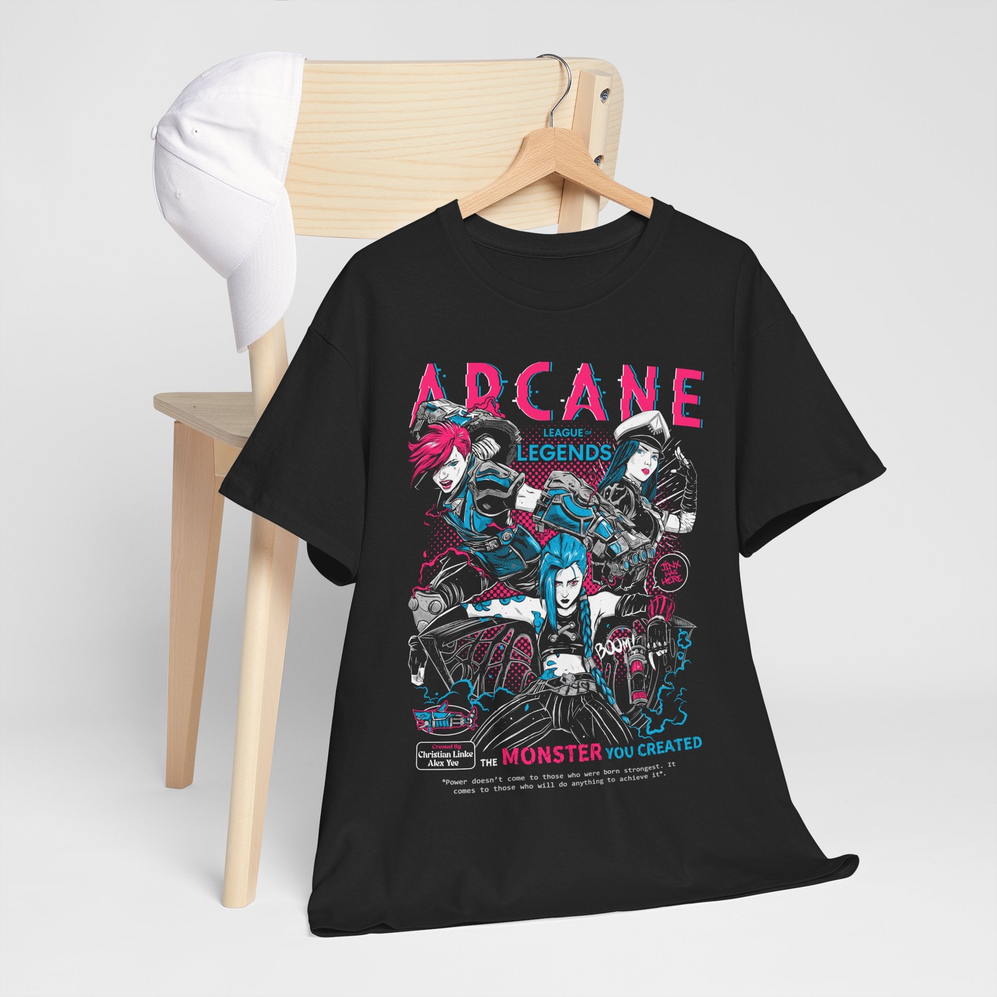 Jinx Arcane T-Shirt Japanese Anime Cartoon Jinx Arcane Graphic T-Shirt gift