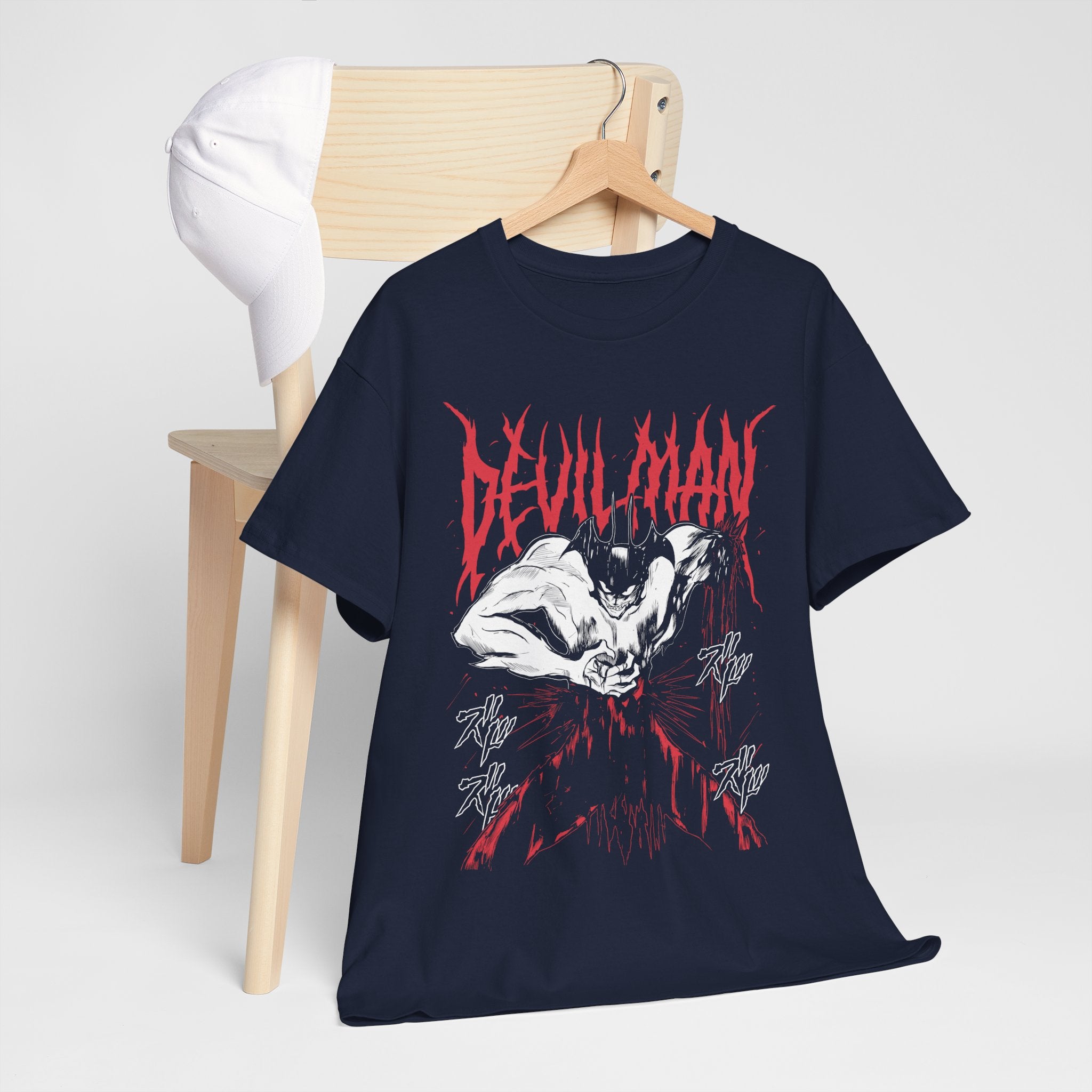 Unisex Devilman Crybaby Anime T-Shirt, Akira Fudo Manga Shirt, Japan, Anime Manga Shirt, Anime Shirt, Black Swordsman, Skull Knight