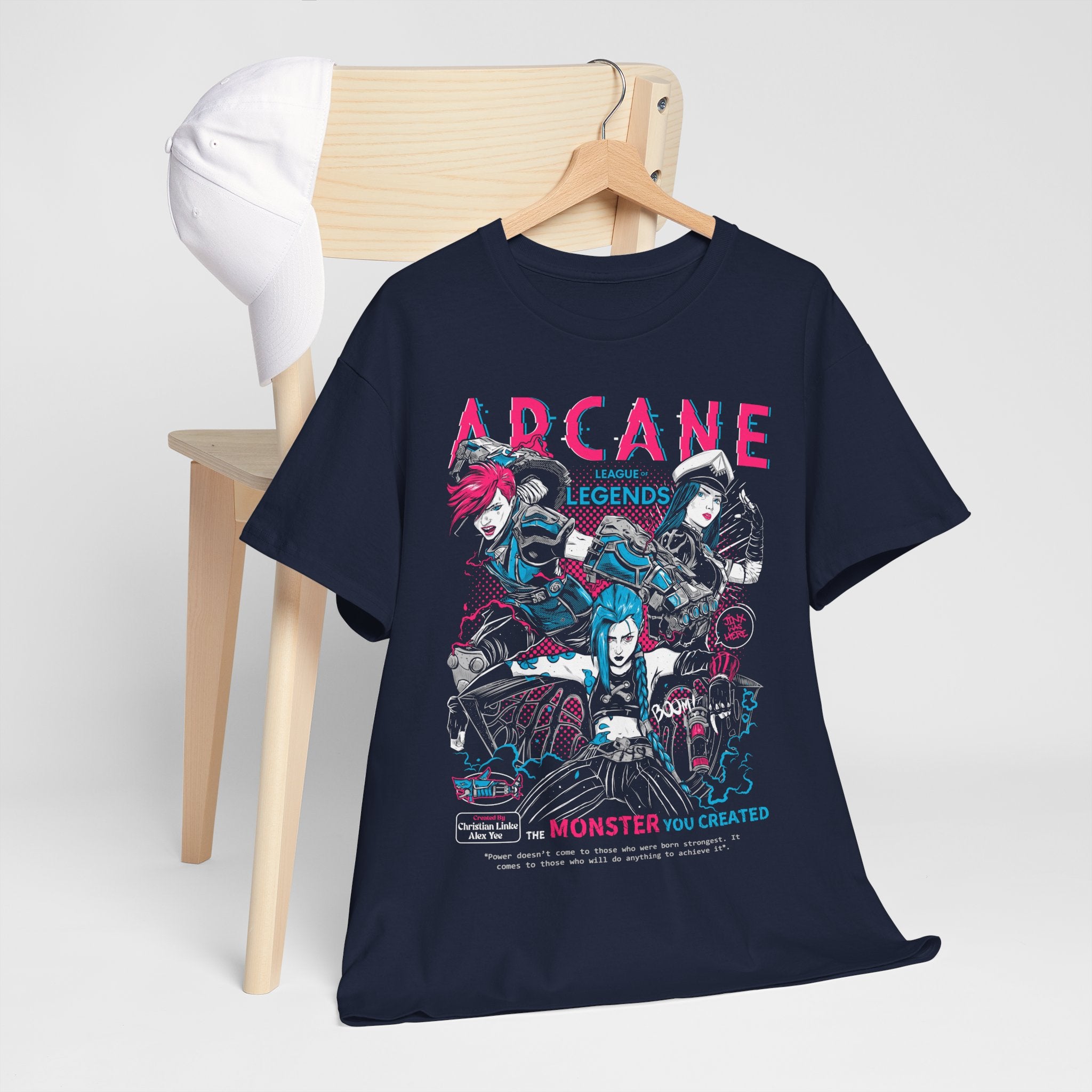 Jinx Arcane T-Shirt Japanese Anime Cartoon Jinx Arcane Graphic T-Shirt gift