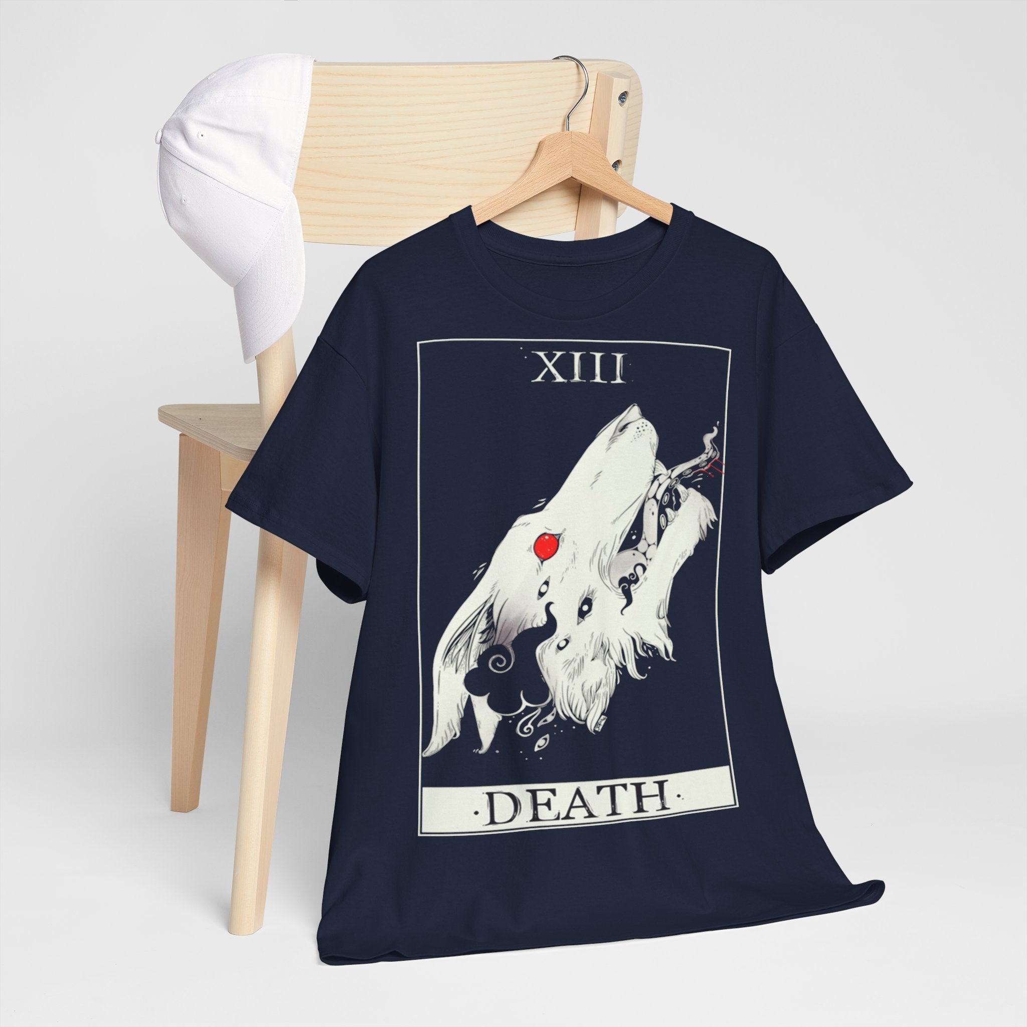 Death Tarot Card Wolf Art T-shirt Funny Shirt
