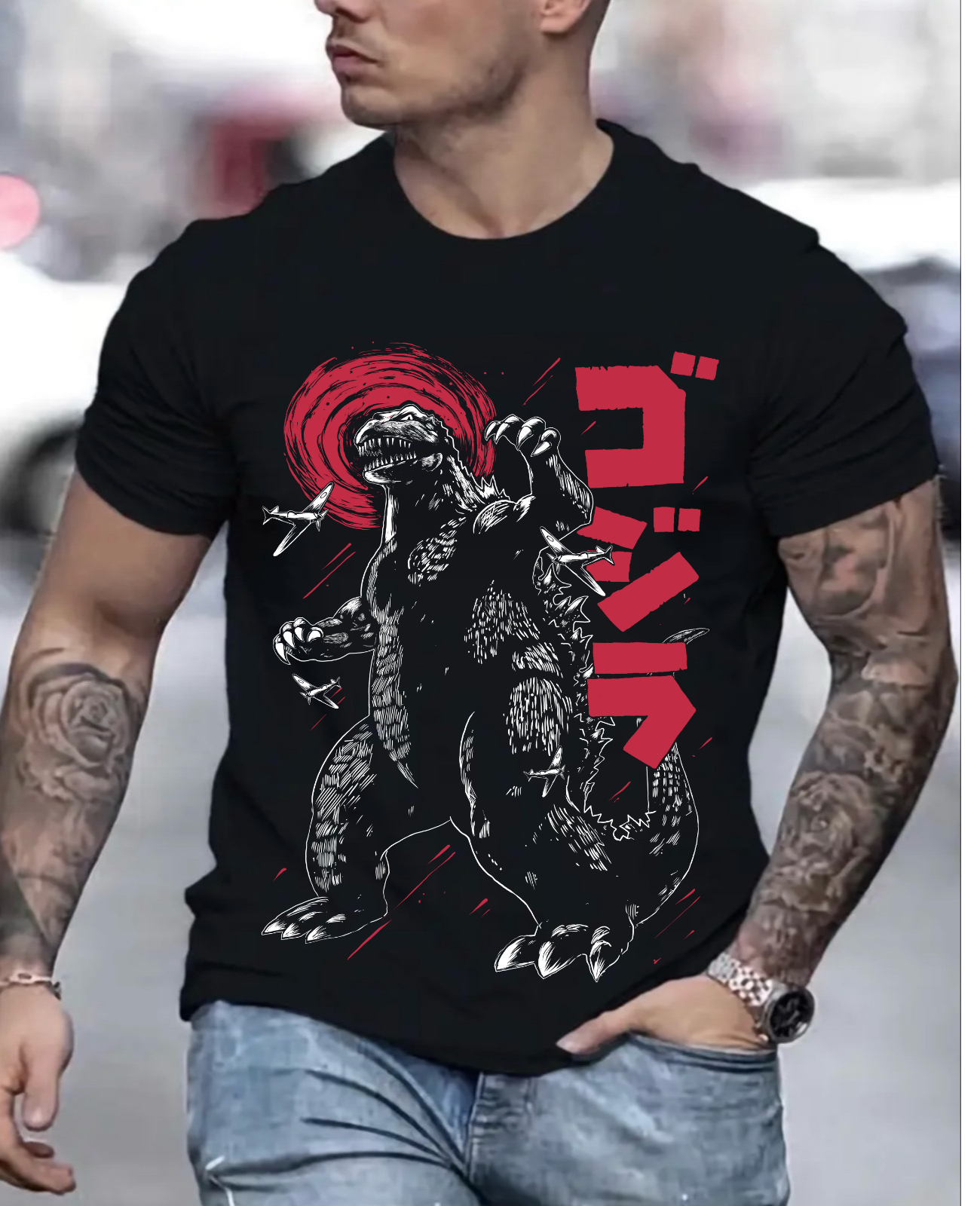 Gozilla Retro Arcade T-shirt Gifts For Her,Gifts For Him kull Knight, Graphic Anime Tee, Manga Shirt