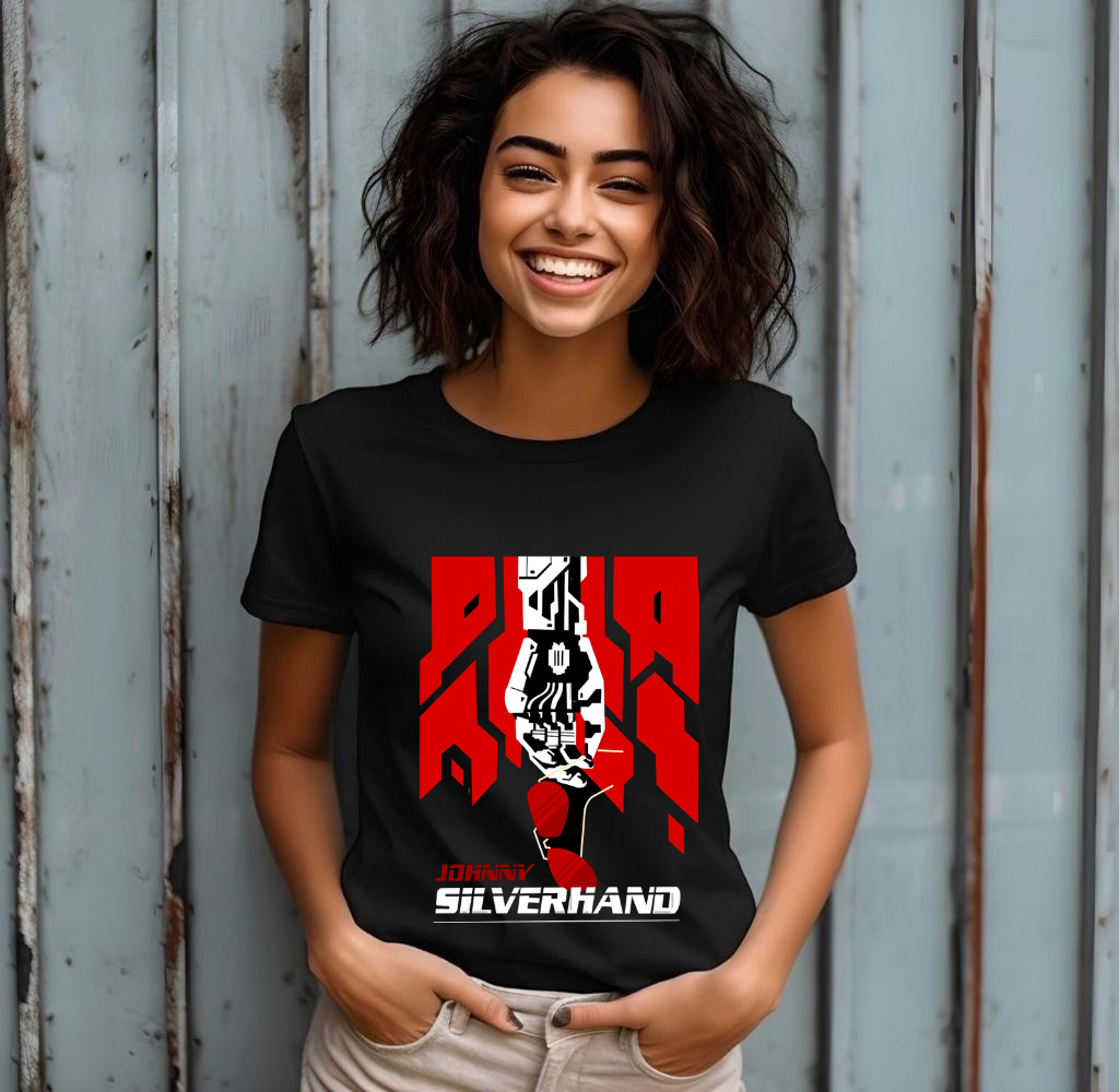 Unisex Cyberpunk Samurai  T-shirt Day Gift Johnny T-shirt Cool Silverhand Premium Unisex T-shirt, Unisex T-shirt, Anime Shirt
