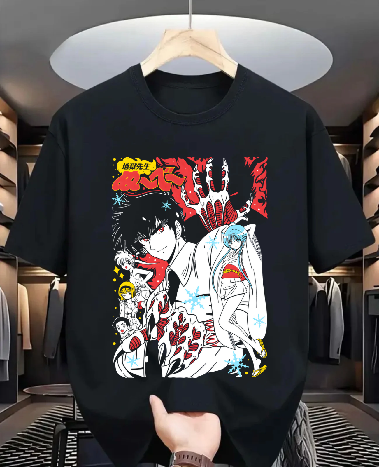 Nube T Shirt Jigoku Sensei Nube Anime Nueno Meisuke Tamamo Kyosuke Shirt Anime Manga Unisex Tshirt T-Shirt Tee ALL SIZES