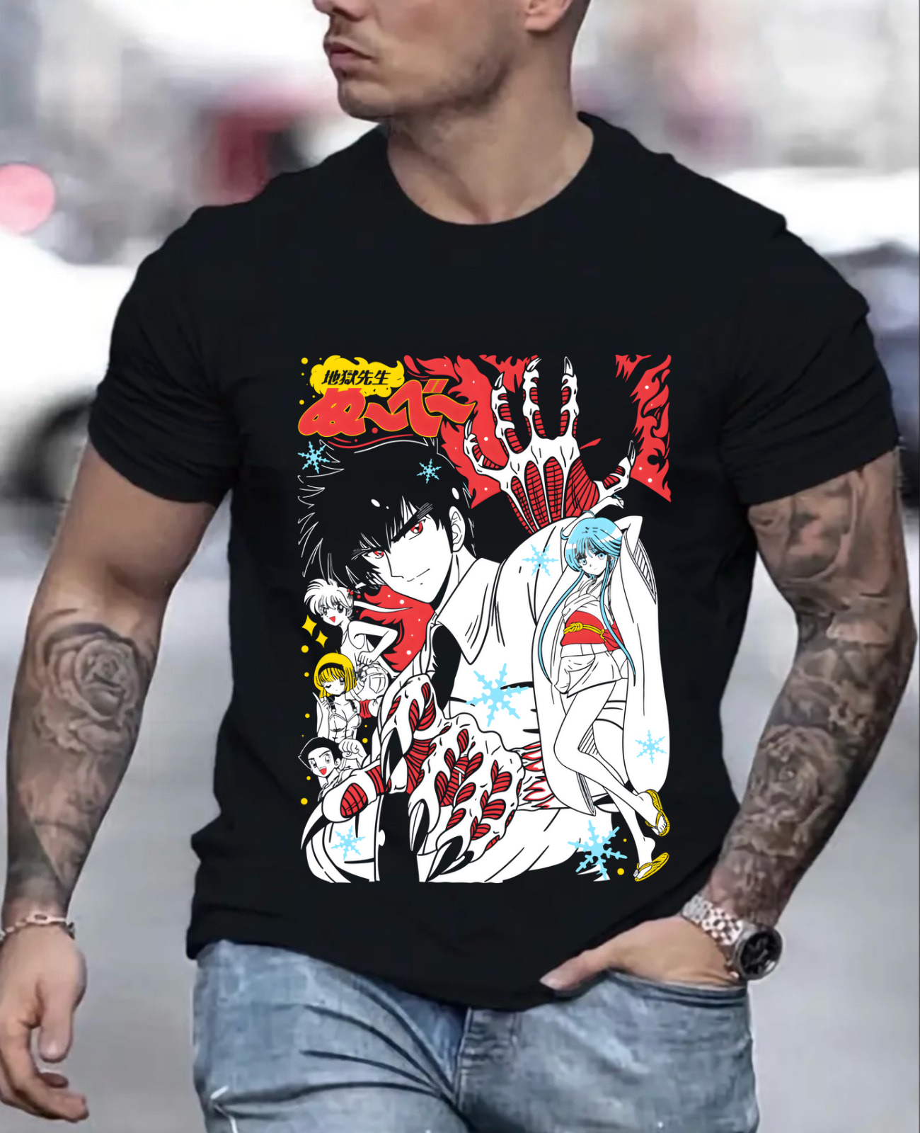 Nube T Shirt Jigoku Sensei Nube Anime Nueno Meisuke Tamamo Kyosuke Shirt Anime Manga Unisex Tshirt T-Shirt Tee ALL SIZES