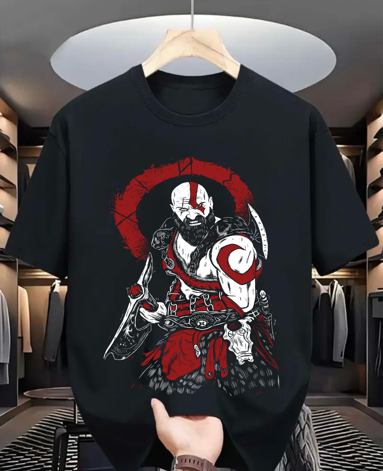 God of war shirt Kratos T-shirt Ghost of Sparta Unisex Shirt anime cartoon