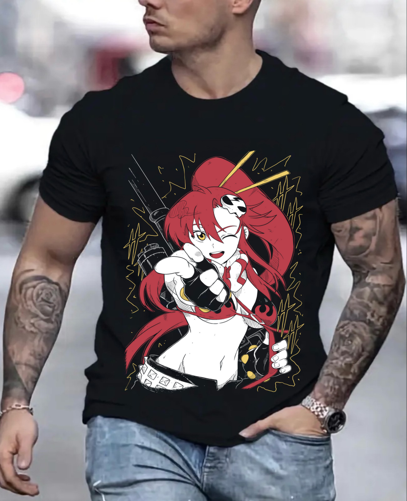 Kamina Tengen Toppa Gurren Lagann T-Shirt, Kamina Tee, Simon, Yoko, Mecha, Anime Shirt,girl, Aesthetic, Manga Tee, Japanese Movie, Shounen
