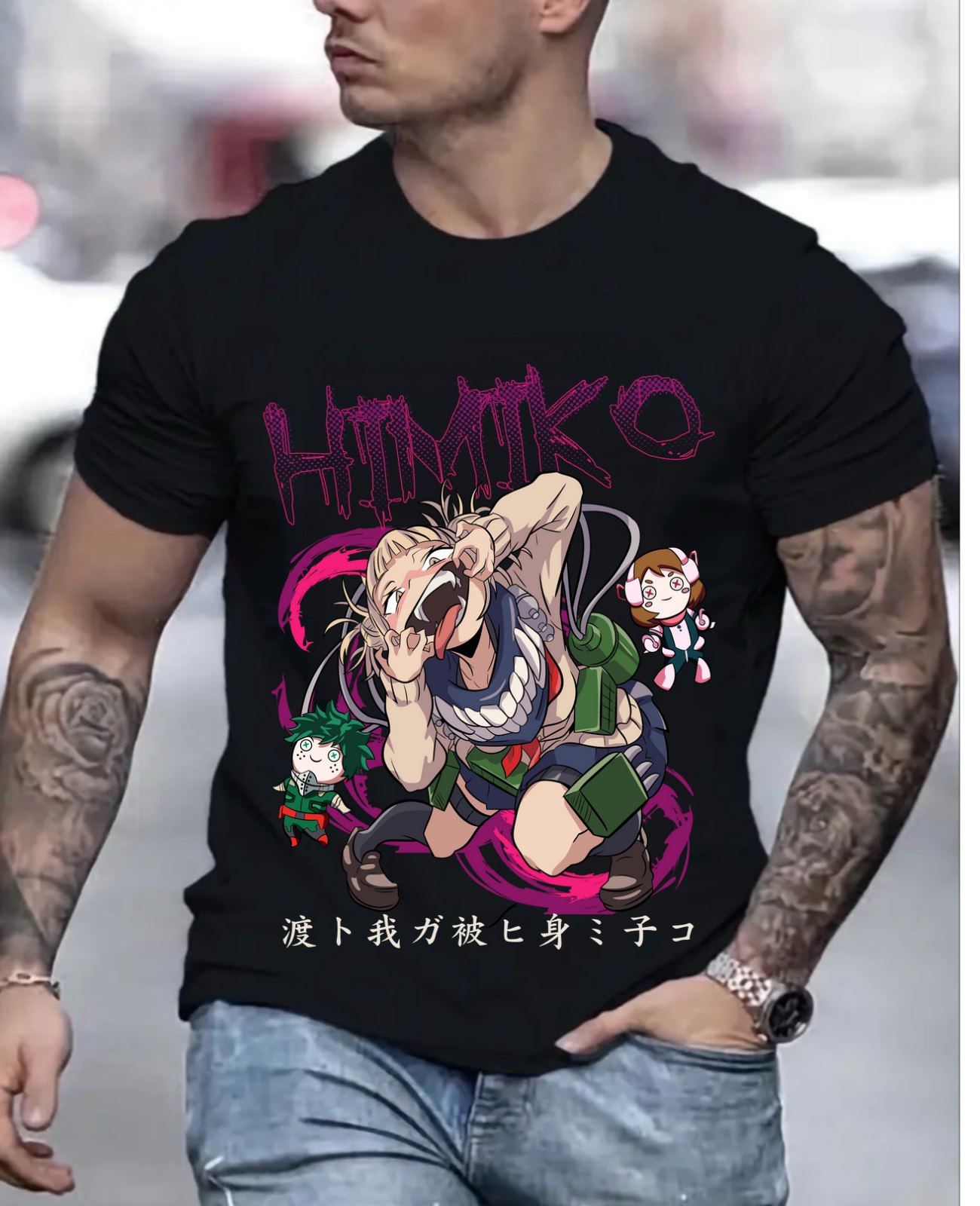 Himiko Toga Izuku Midoriya Kawaii Unisex Tee Anime Shirt, Gift for Anime Fans,Anime Waifu shirt ,My Hero Academia T-Shirt