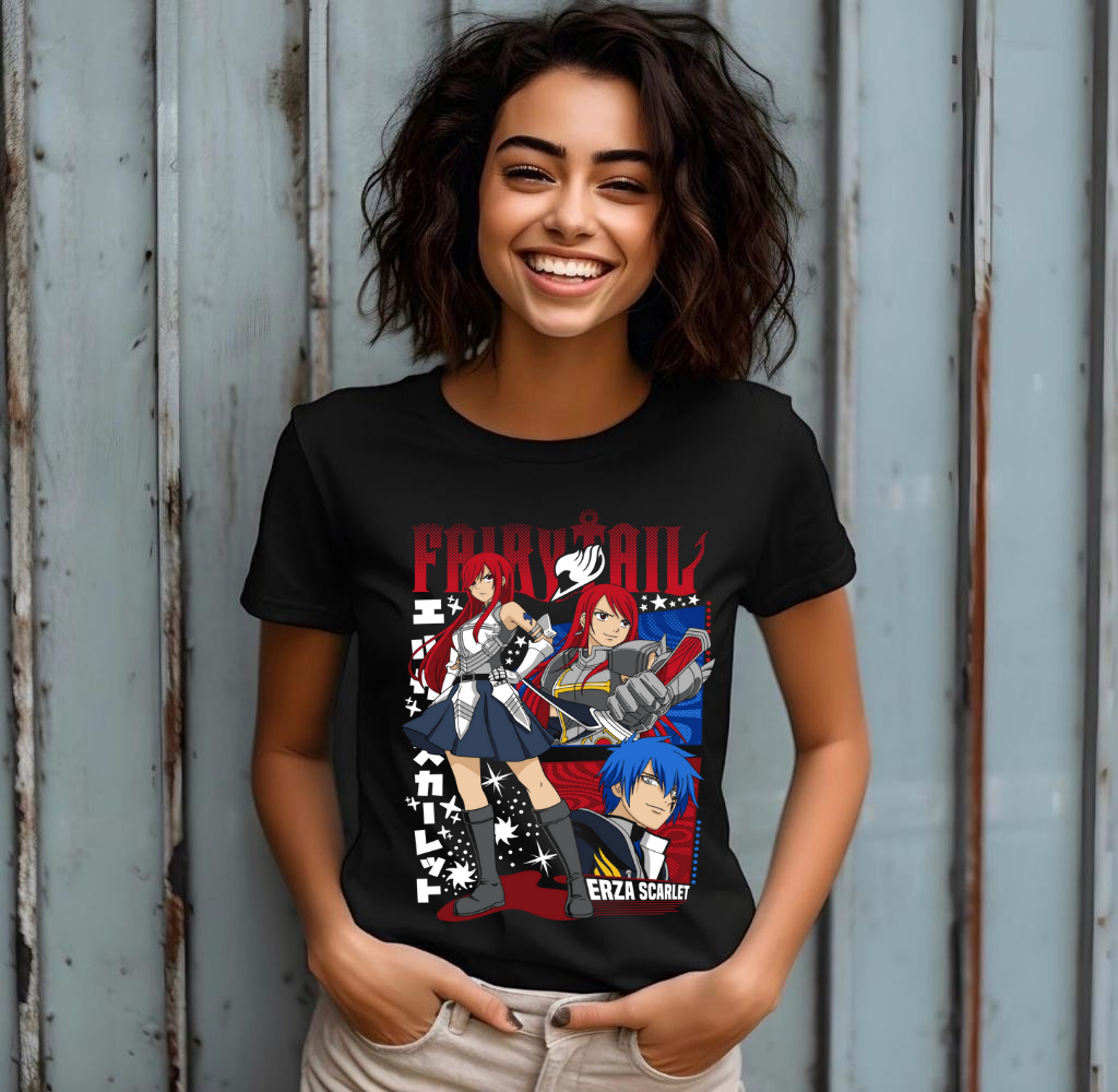 Erza Scarlet Fairy Tail,Happy,Iron Dragon Slayer,Dragon Slayers,Gray Fullbuster,Gajeel Redfox ,Fairy Tail Guild T-Shirt