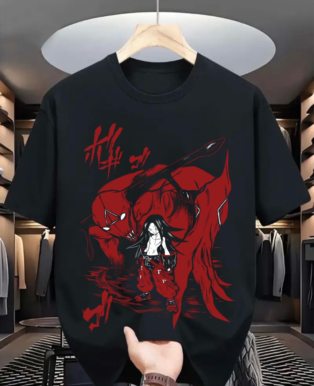 Shaman King Yoh Asakura T-Shirt, Anime Shirt, Manga Shirt, Japanese Shirt, Anime Shirt,girl, Aesthetic, Manga Tee, Japanese Movie