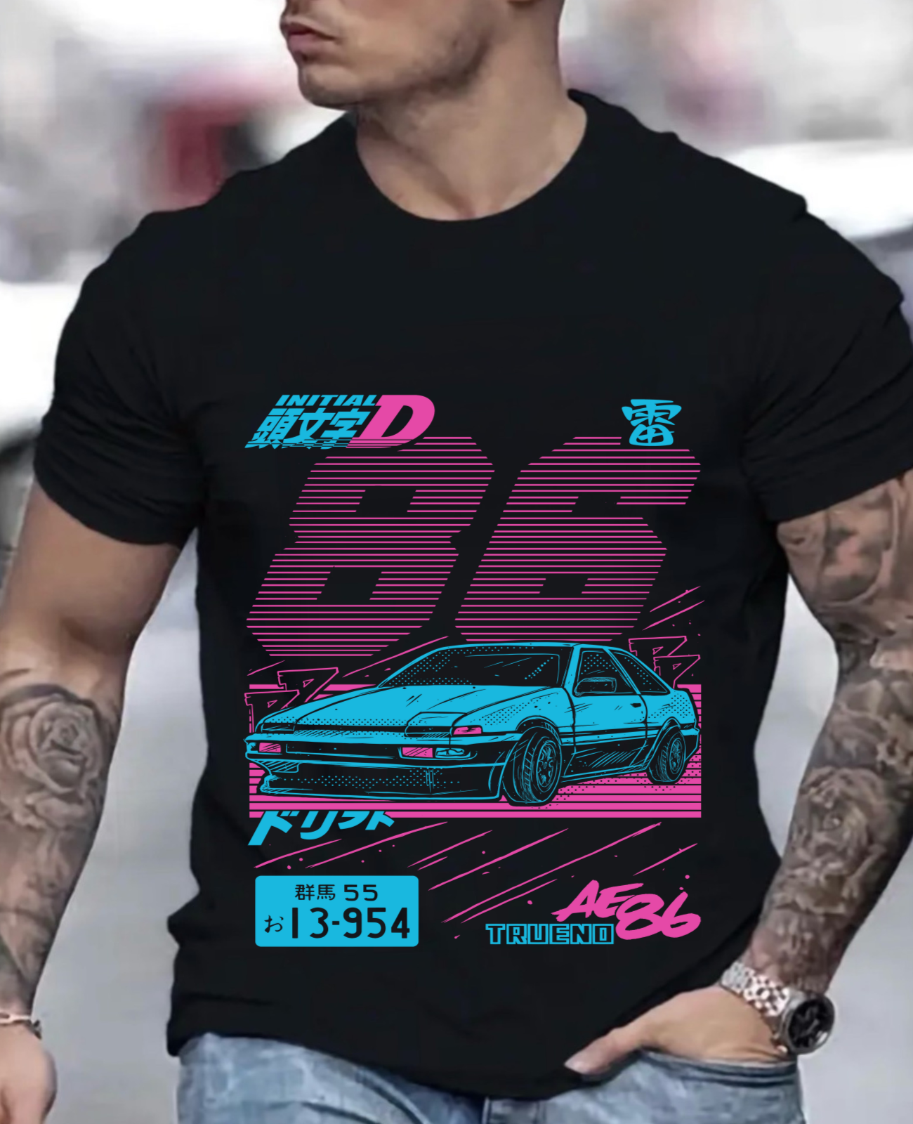 INITIAL D - Unisex TSHIRT, anime tee shirt, gift tee shirt Exclusive Anime shirt Anime lover shirt, Anime Gift Unisex T-Shirt, Soft Tee