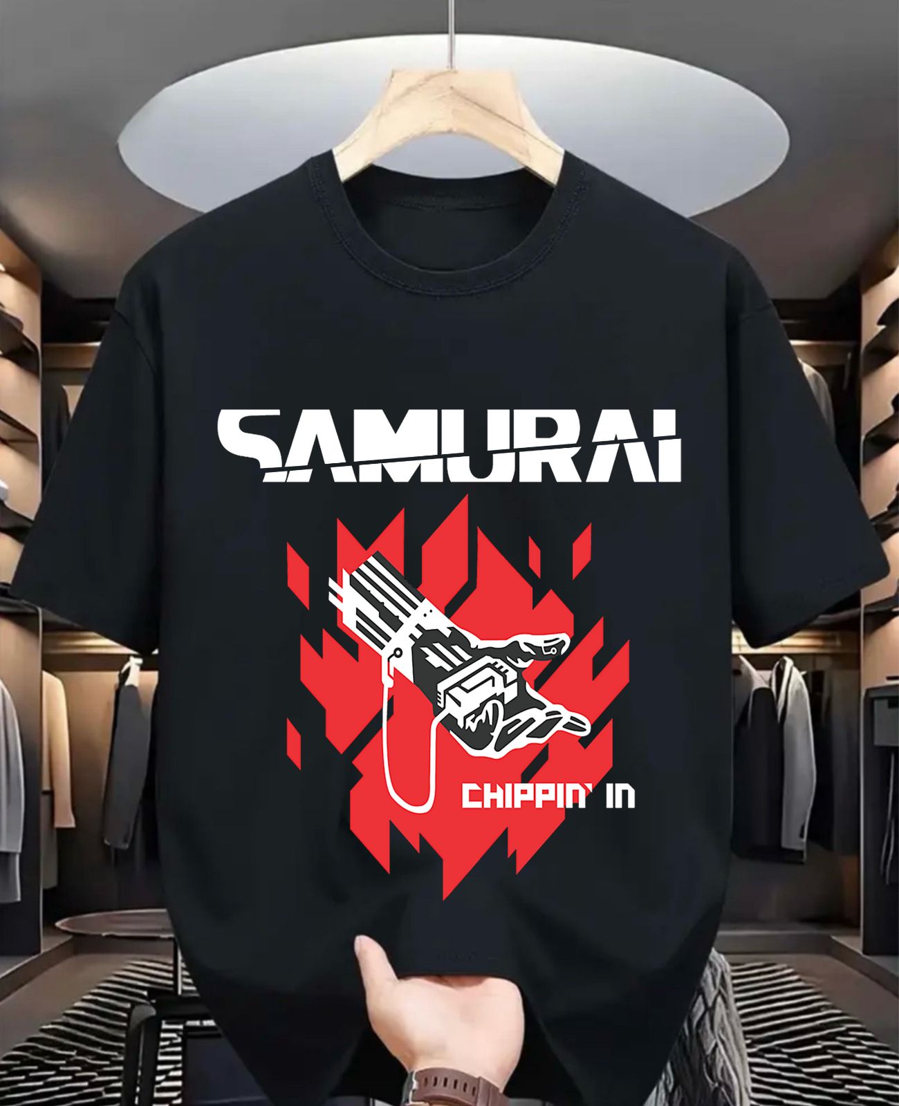 Copy of Unisex Cyberpunk Samurai Never Fade Away Graphic T-Shirt Premium Unisex T-shirt, Unisex T-shirt, Anime Shirt, Comfort Colors Shirt