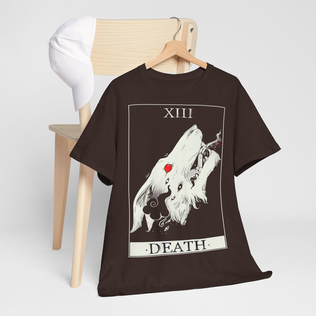 Death Tarot Card Wolf Art T-shirt Funny Shirt