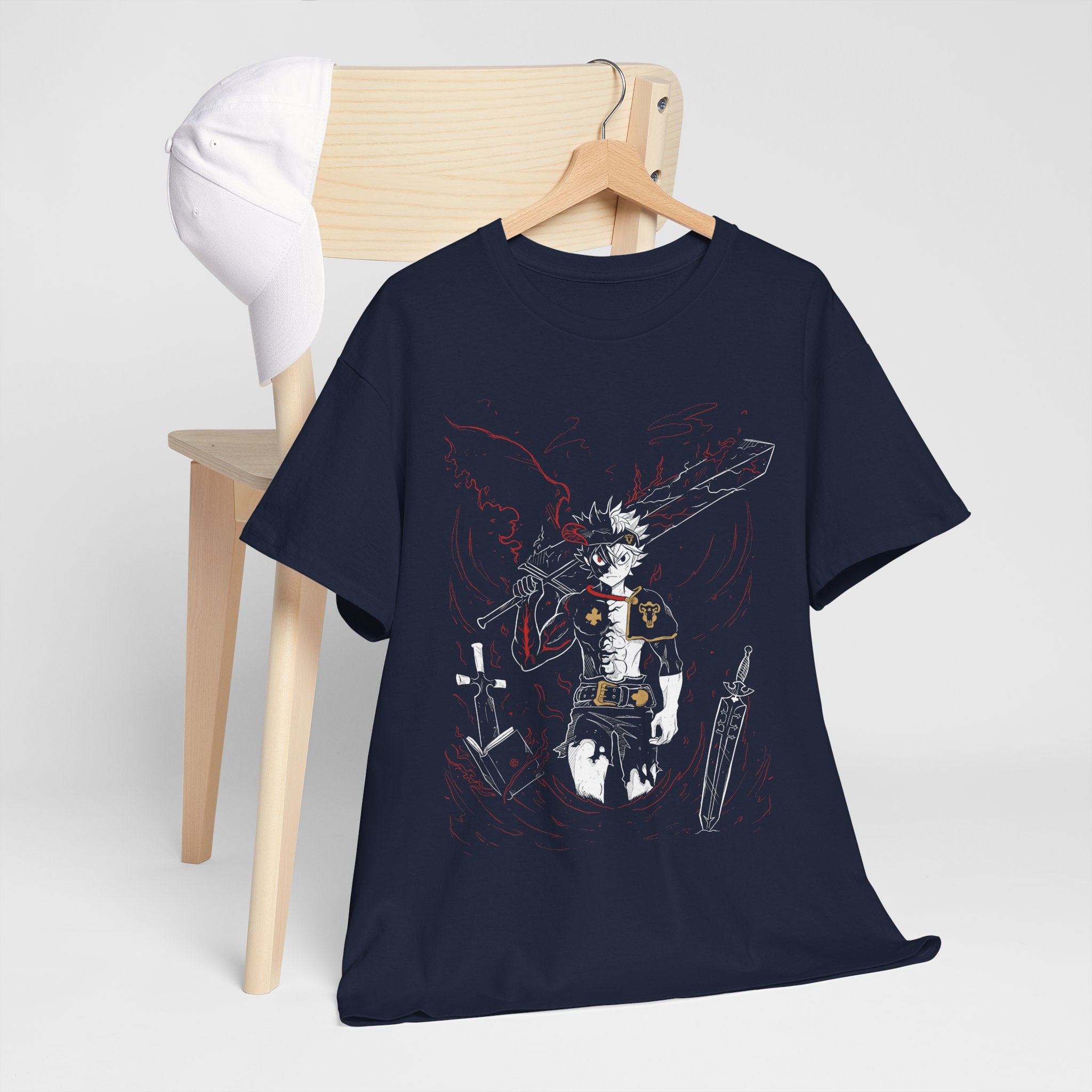 Asta Yuno T-shirt Black Clover Anime Manga Asta Girl Gifts Black Shirt All Size