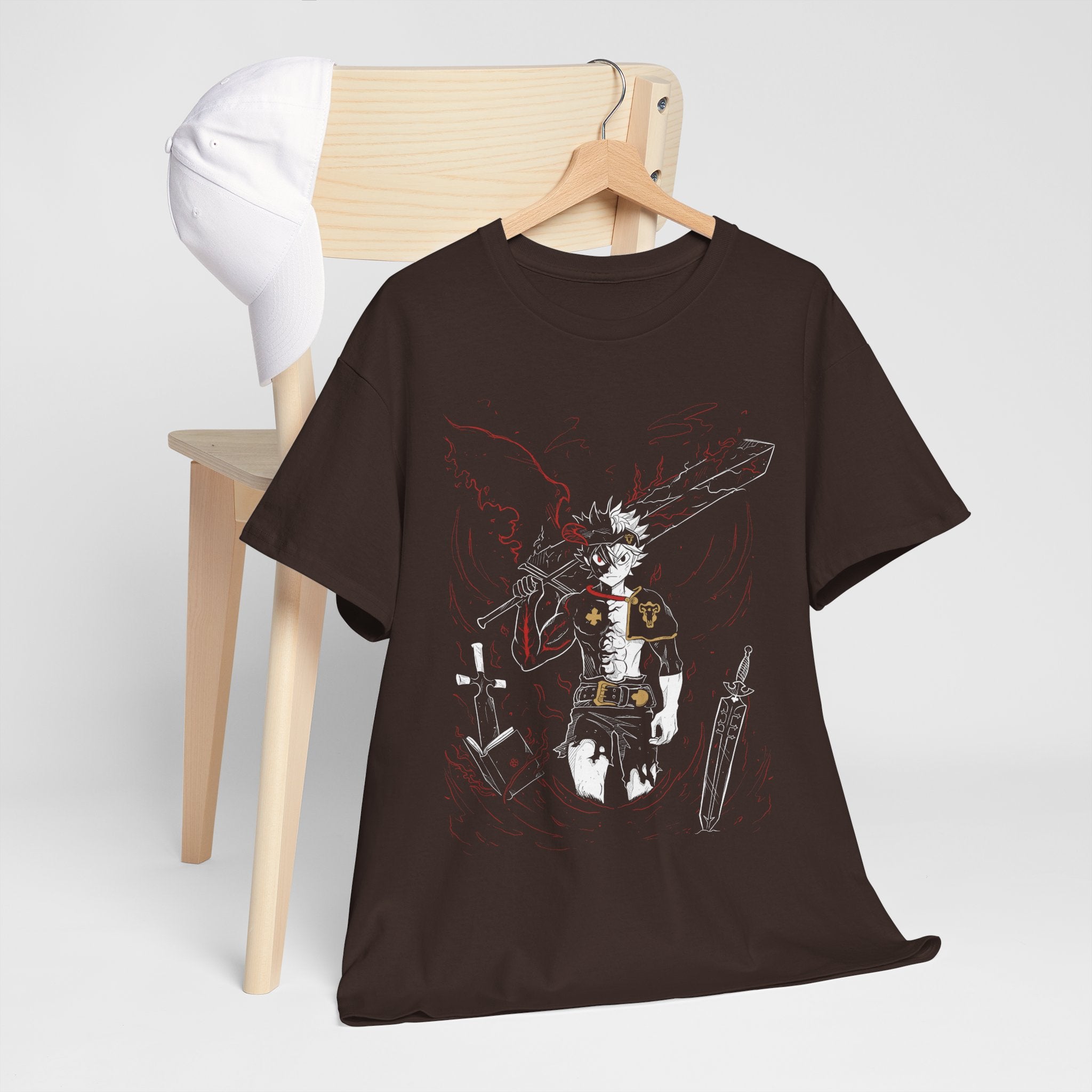 Asta Yuno T-shirt Black Clover Anime Manga Asta Girl Gifts Black Shirt All Size