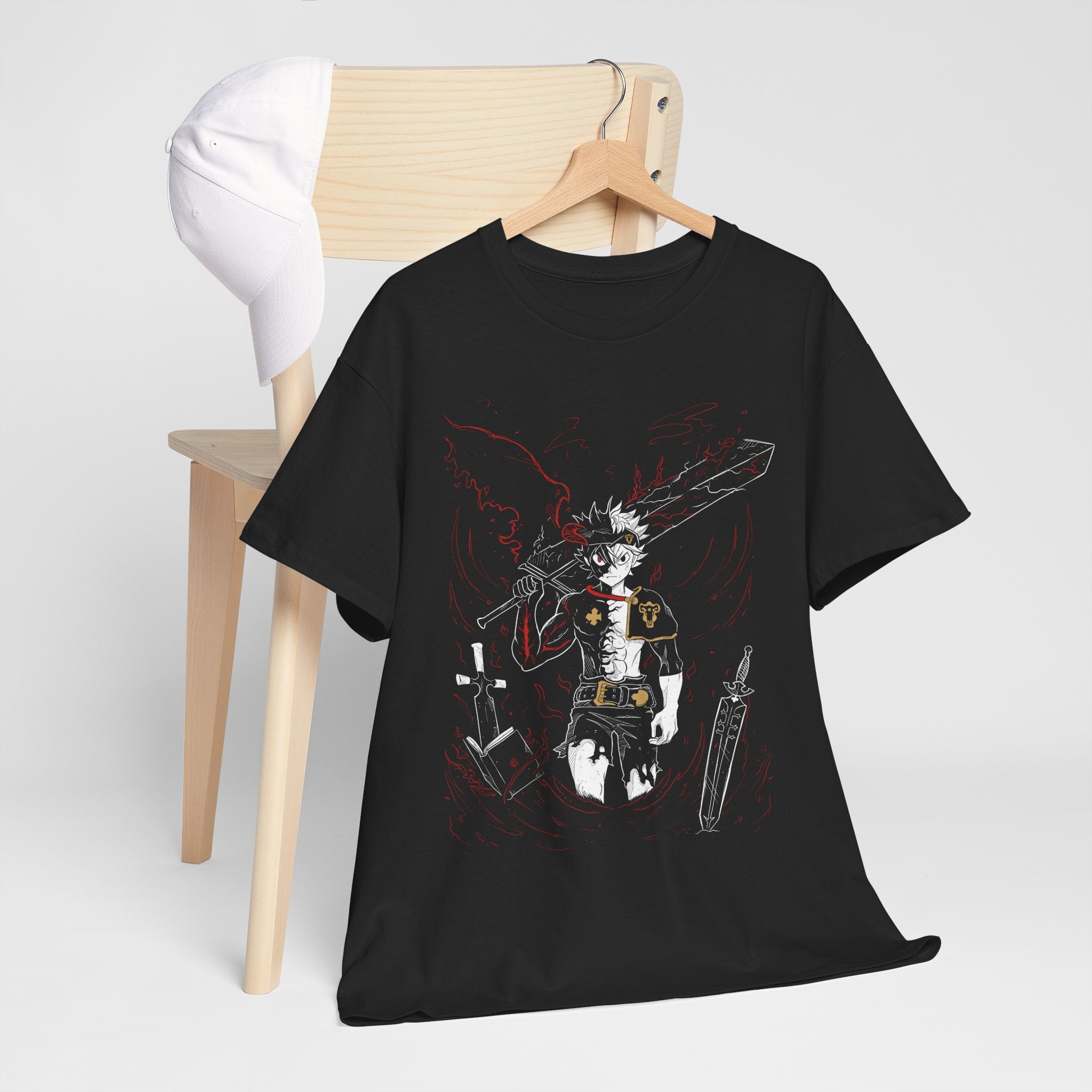 Asta Yuno T-shirt Black Clover Anime Manga Asta Girl Gifts Black Shirt All Size