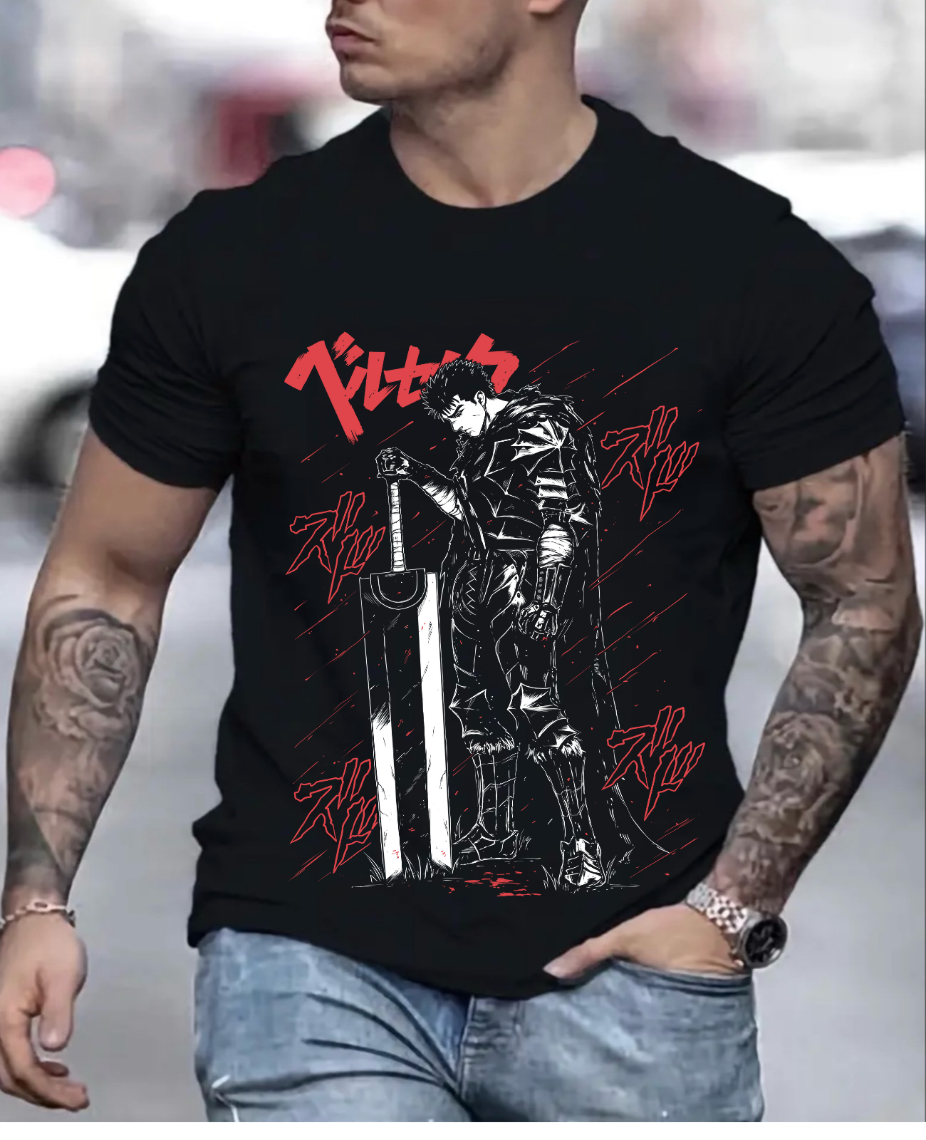 Anime Vintage Special Unisex T-shirt, Anime Manga Shirt, Anime Shirt, Black Swordsman, Skull Knight, Graphic Anime Tee, Manga Shirt, Japan
