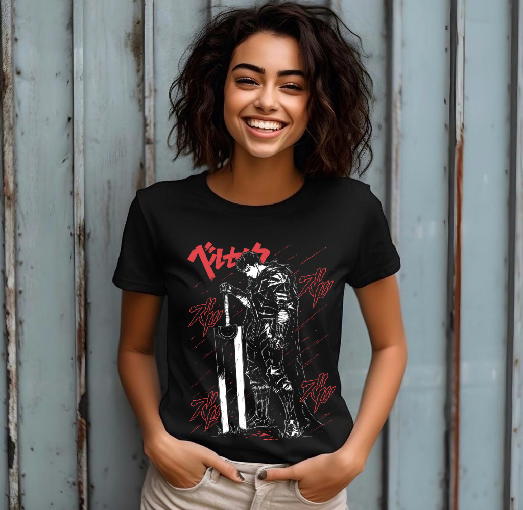 Anime Vintage Special Unisex T-shirt, Anime Manga Shirt, Anime Shirt, Black Swordsman, Skull Knight, Graphic Anime Tee, Manga Shirt, Japan