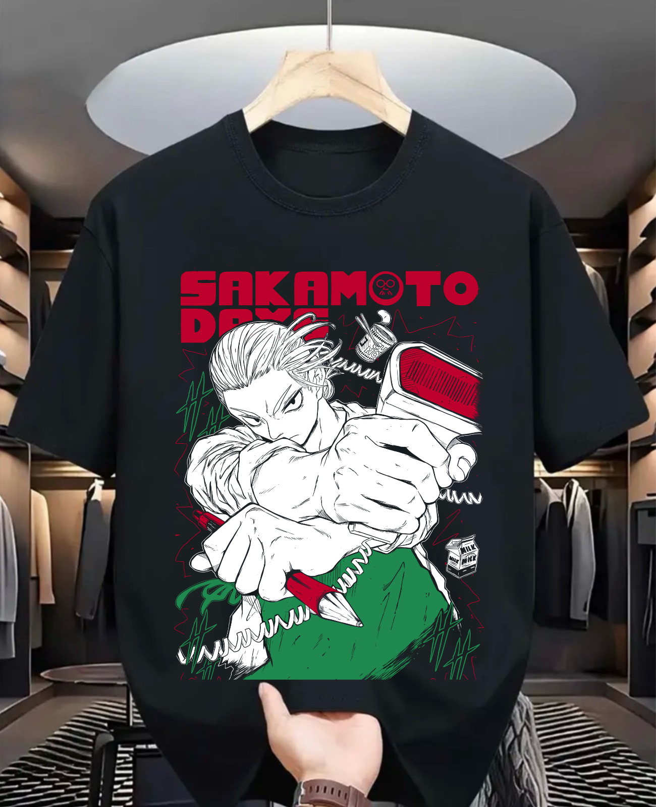 Aesthetic Sakamoto Days Vintage Anime Manga Japanese Culture Streetwear Graphic Unisex Short Sleeve T-Shirt