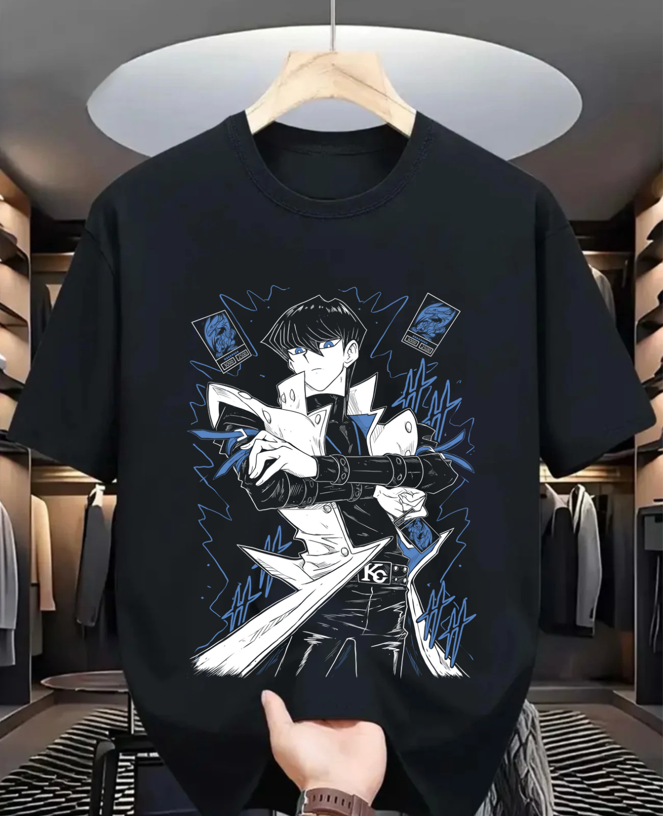 Anime Duel King T Shirt Black Unisex T-shirt Anime Kawaii, Anime Sweatshirt, Graphic Anime Tee, Unisex T-shirt