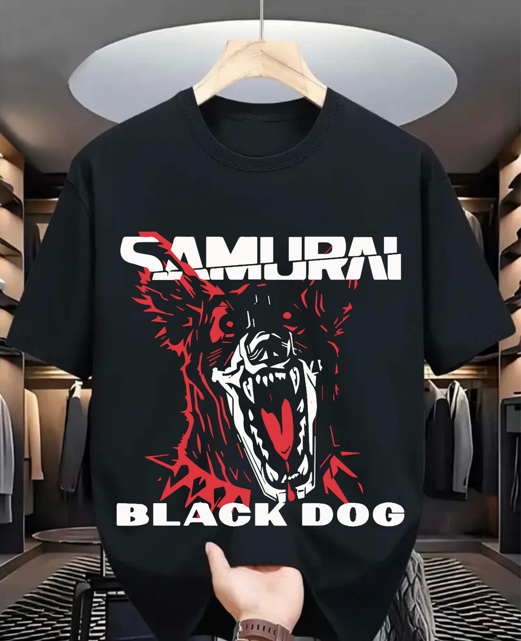 Black Dog Cyberpunk Samurai Never Fade Away Graphic T-Shirt Cyberpunk Edgerunners shirt Premium Unisex T-shirt, Unisex T-shirt, Anime Shirt